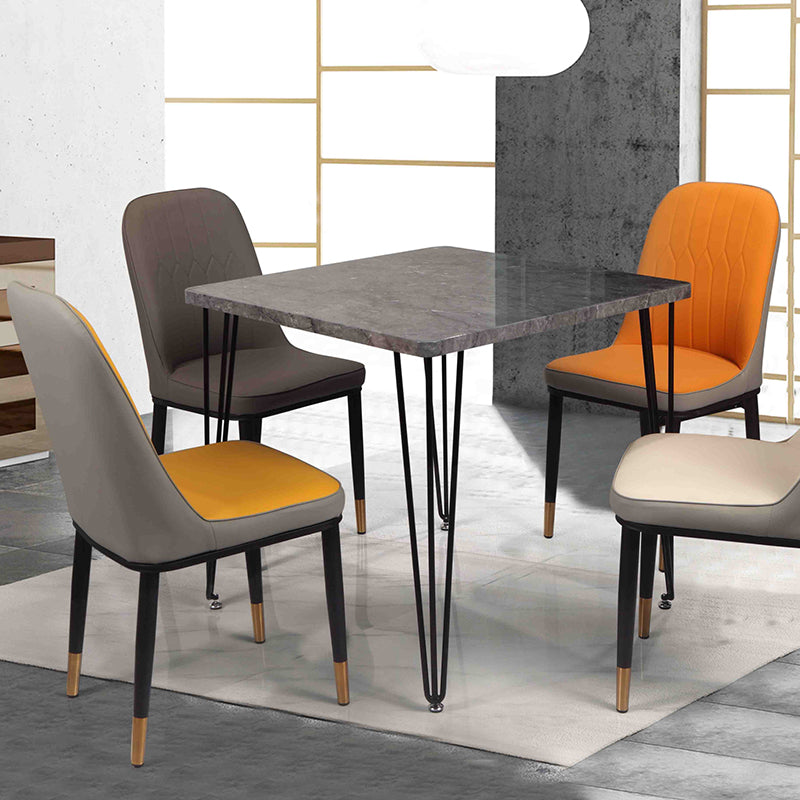 Mesa de comedor cuadrada de estilo industrial 4 Pegas Mesa de comedor para comedor para comedor