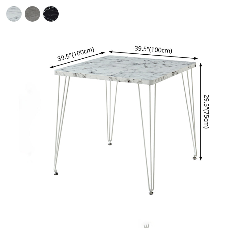 Mesa de comedor cuadrada de estilo industrial 4 Pegas Mesa de comedor para comedor para comedor