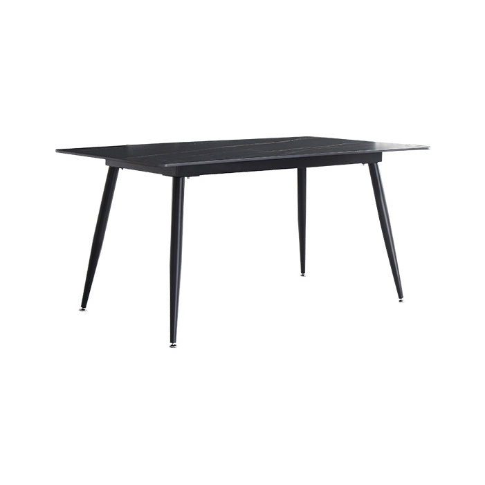 Mesa de piedra sinterizada moderna medieval para mesa rectangular de restaurantes con 4 patas