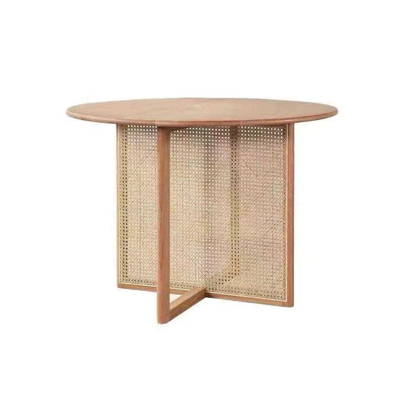 Eschenholz-Massivholz-Esstisch, Holzfarbe, Schlichtheit, fester Tisch für das Esszimmer