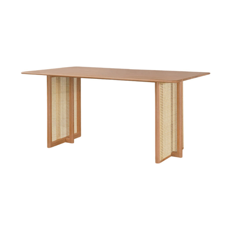 Eschenholz-Massivholz-Esstisch, Holzfarbe, Schlichtheit, fester Tisch für das Esszimmer