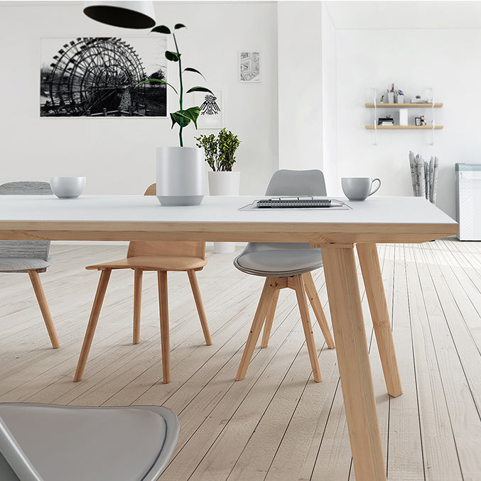 Rectangle 4 Legs Furniture Solid Wood Simplicity Table for Dining Room