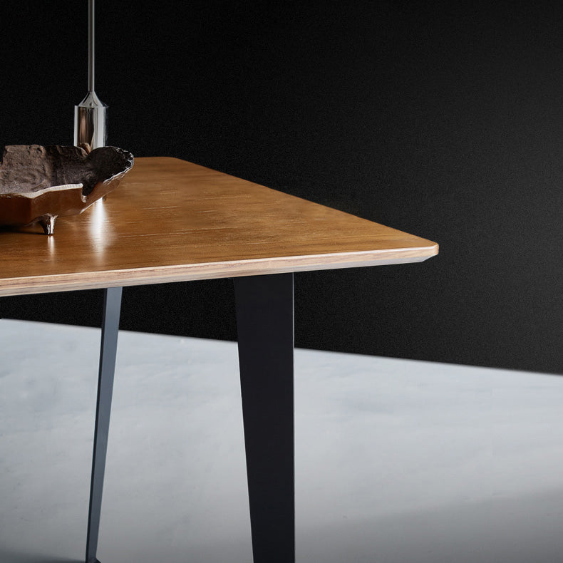 Mesa de forma rectangular marrón industrial Mesa de comedor estándar de madera para cocina