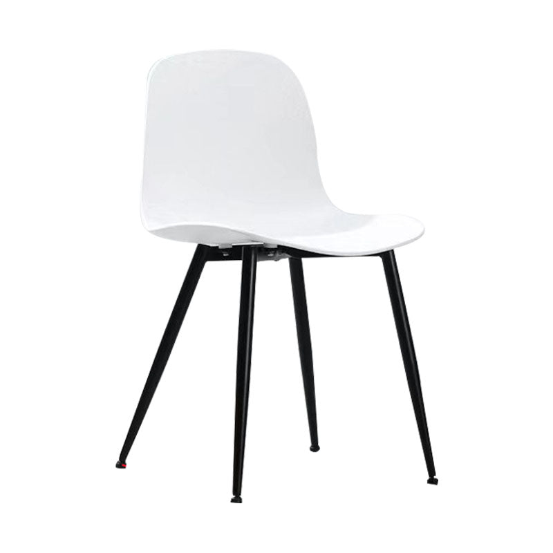 Sedia da casa per la casa contemporanea gambe in metallo sedia da pranzo in plastica (set di 4)