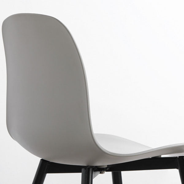 Sedia da casa per la casa contemporanea gambe in metallo sedia da pranzo in plastica (set di 4)