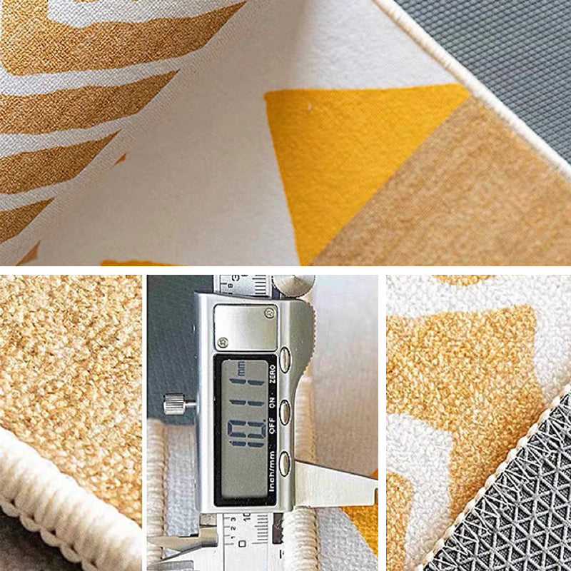 Modern Rug Polyester Solid Color Rug Washable Rug for Living Room