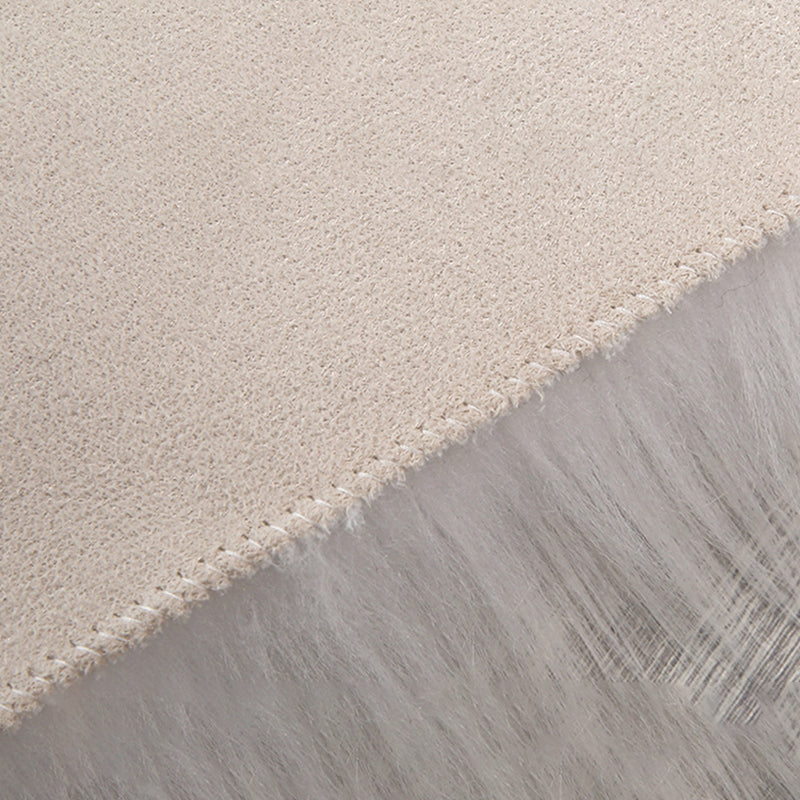 Tapis en peluche en forme de cœur tapis lavable de machine sans glissement convivial pour la maison