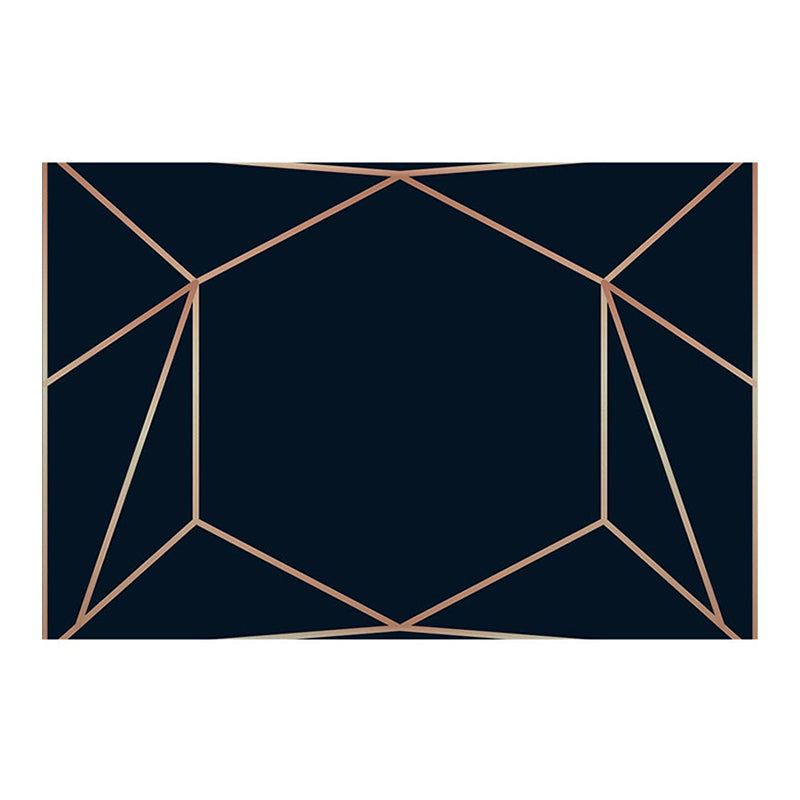 Contemporary Rug Polyester Abstract Rug Non-Slip Backing Rug for Home Decoration