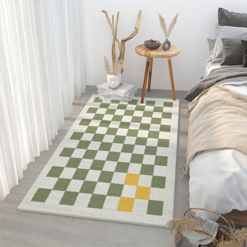 Tapis moderne de couleur claire, en Polyester, avec support antidérapant, pour la décoration de la maison