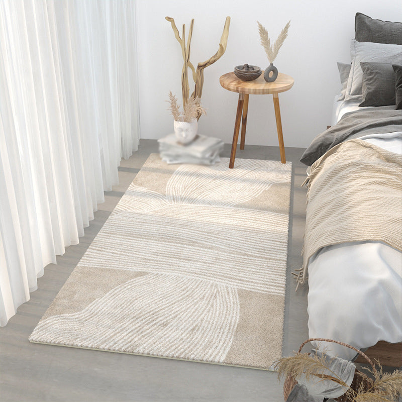 Tapis moderne de couleur claire, en Polyester, avec support antidérapant, pour la décoration de la maison