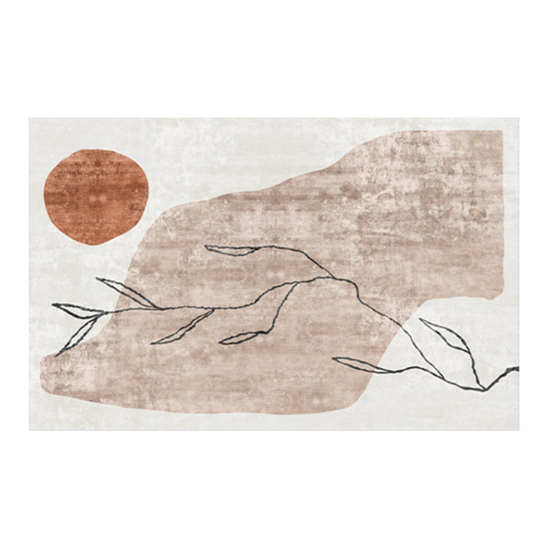 Light Color Abstract Carpet Polyester Modern Carpet Washable Carpet for Living Room