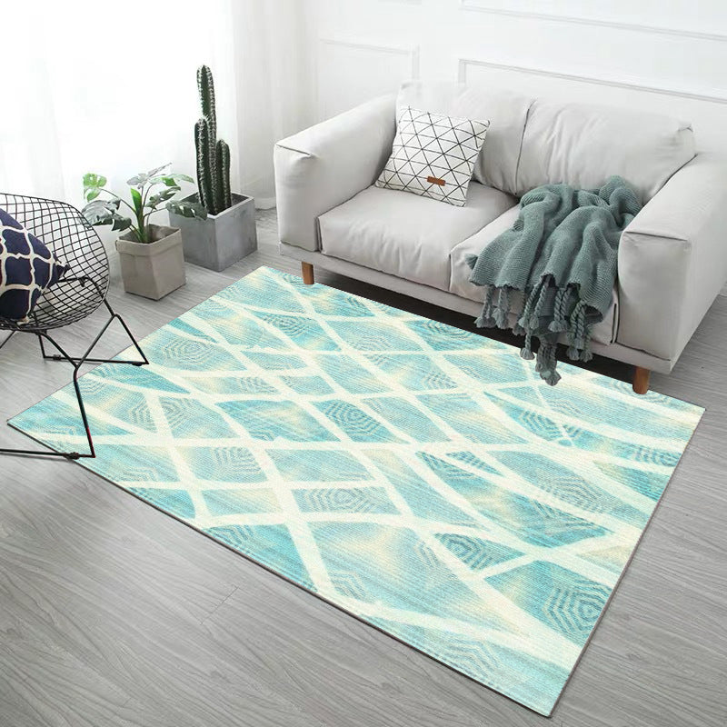 Modern Geometry Rug Polyester Rug Stain Resistant Carpet for Home Decor