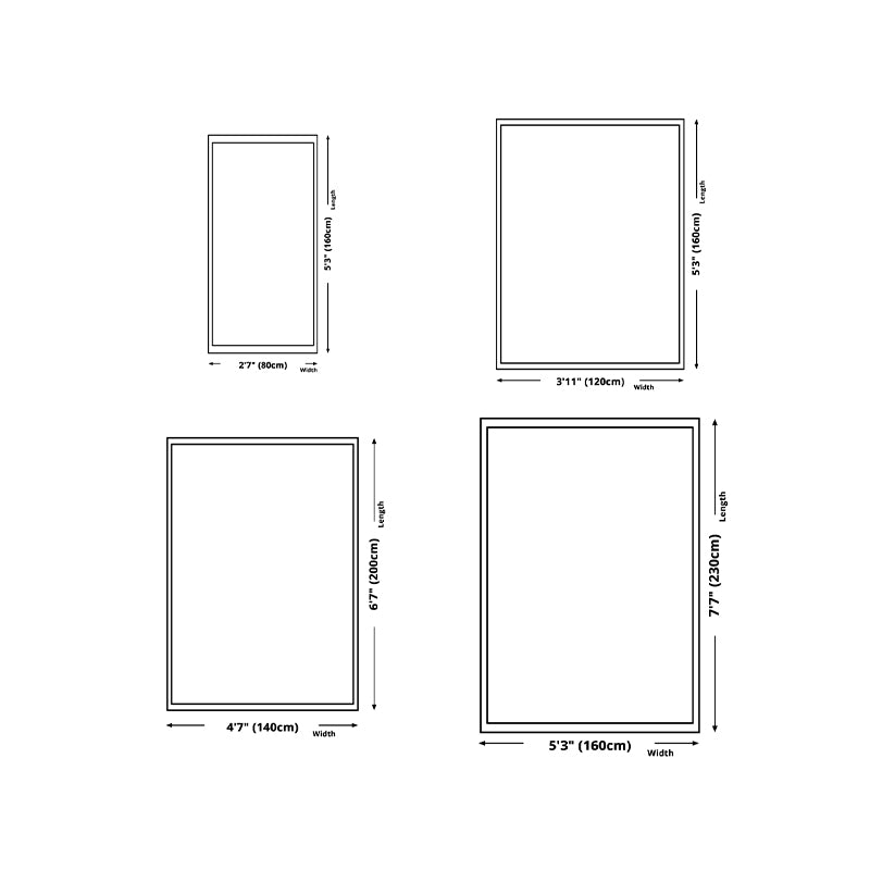 Black Lozenge Pattern Rug Polyester Modern Rug Washable Area Rug for Drawing Room