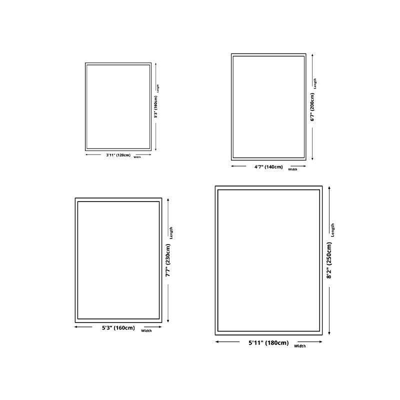 Brown Modern Rug Polyester Straight Line Rug Stain Resistant Rug for Living Room