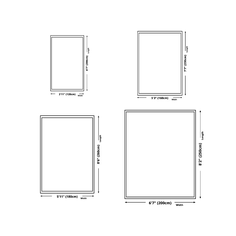 Light Brown Minimalist Rug Polyester Striped Rug Stain Resistant Rug for Living Room