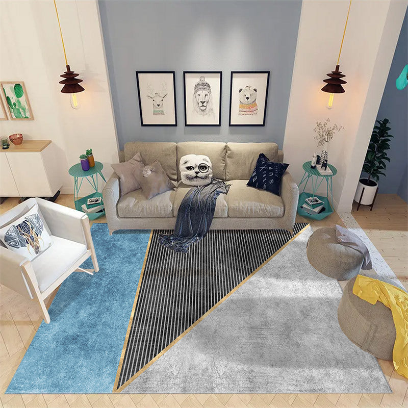 Light Brown Color Piece Area Rug Polyester Modern Rug Washable Rug for Drawing Room