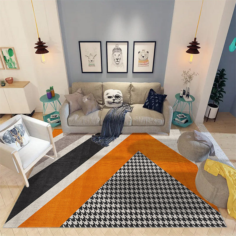 Light Brown Color Piece Area Rug Polyester Modern Rug Washable Rug for Drawing Room