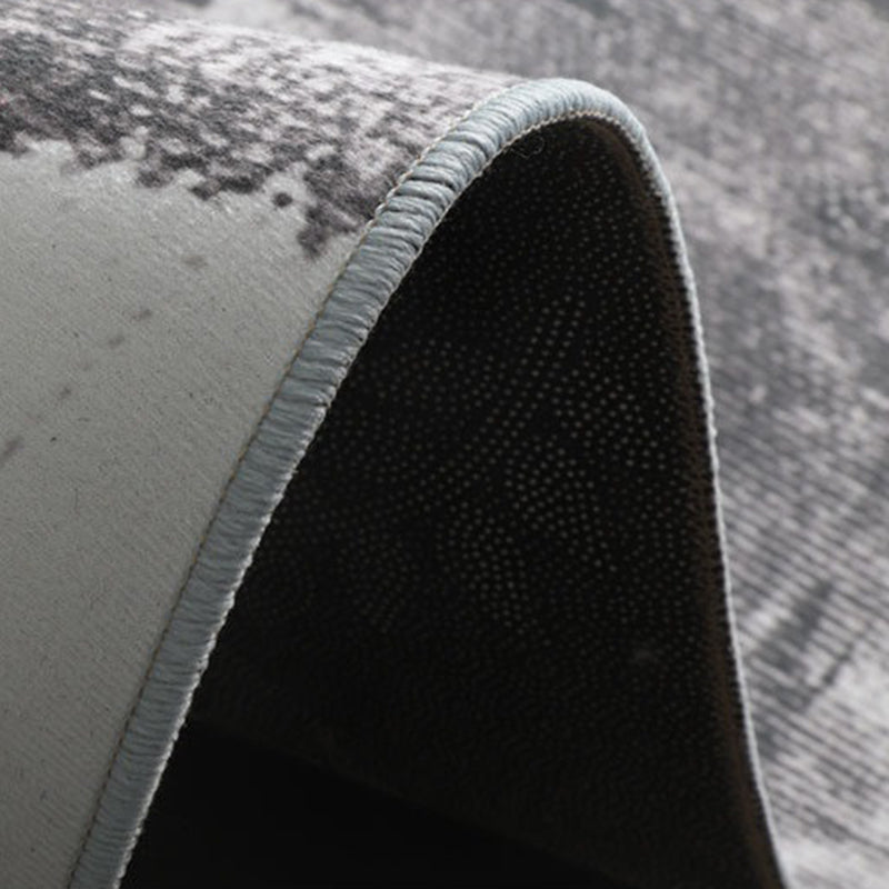 Red Modern Rug Polyester Graphic Rug Stain Resistant Rug for Home Decor