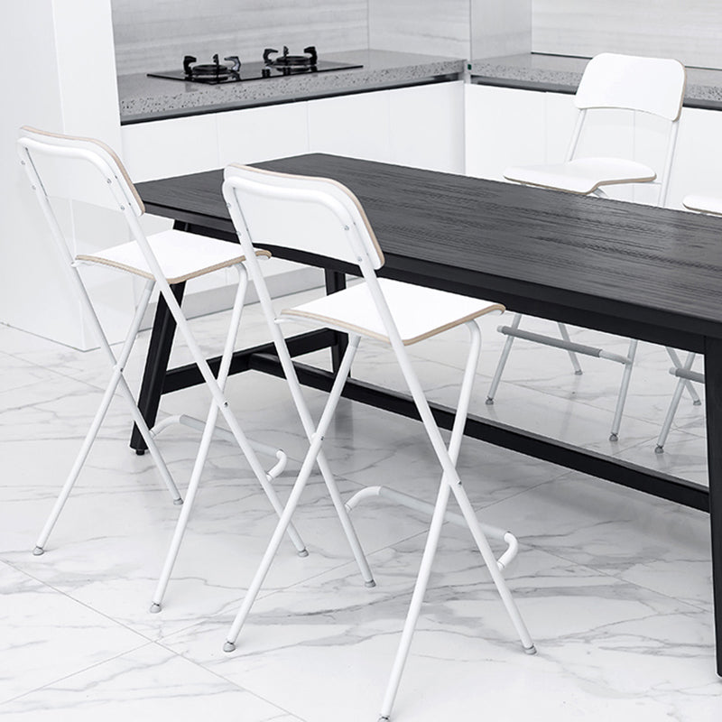 Nordic Wood Folding Barstool Simple Indoor Tall Stool with Square Seat, 1 Piece