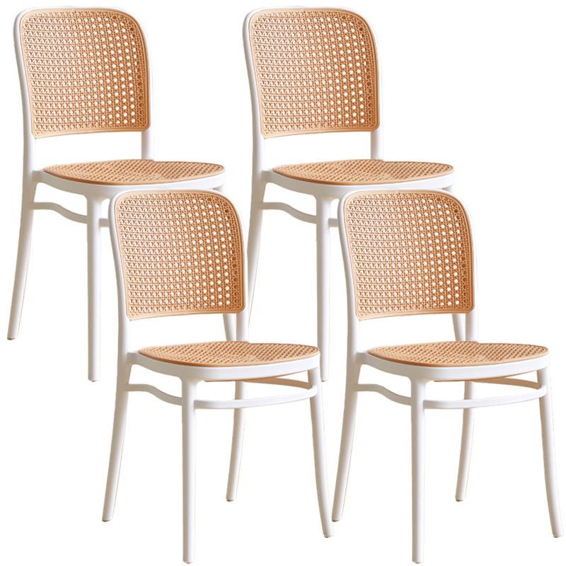 Nordic Plastic Simple Barhocker Indoor Hoher Hocker mit Sitz aus Rattanimitat