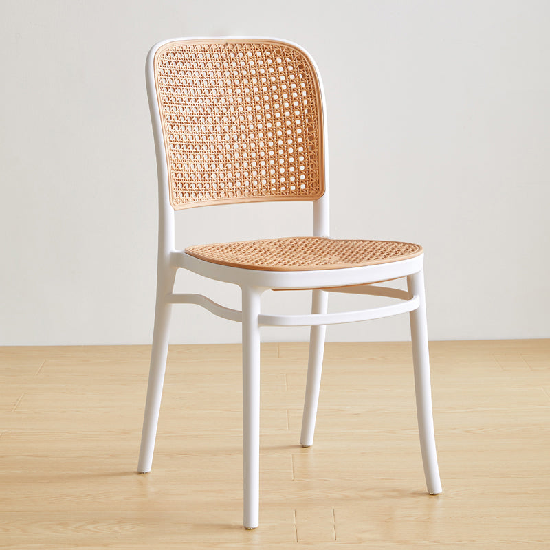 Nordic Plastic Simple Barhocker Indoor Hoher Hocker mit Sitz aus Rattanimitat
