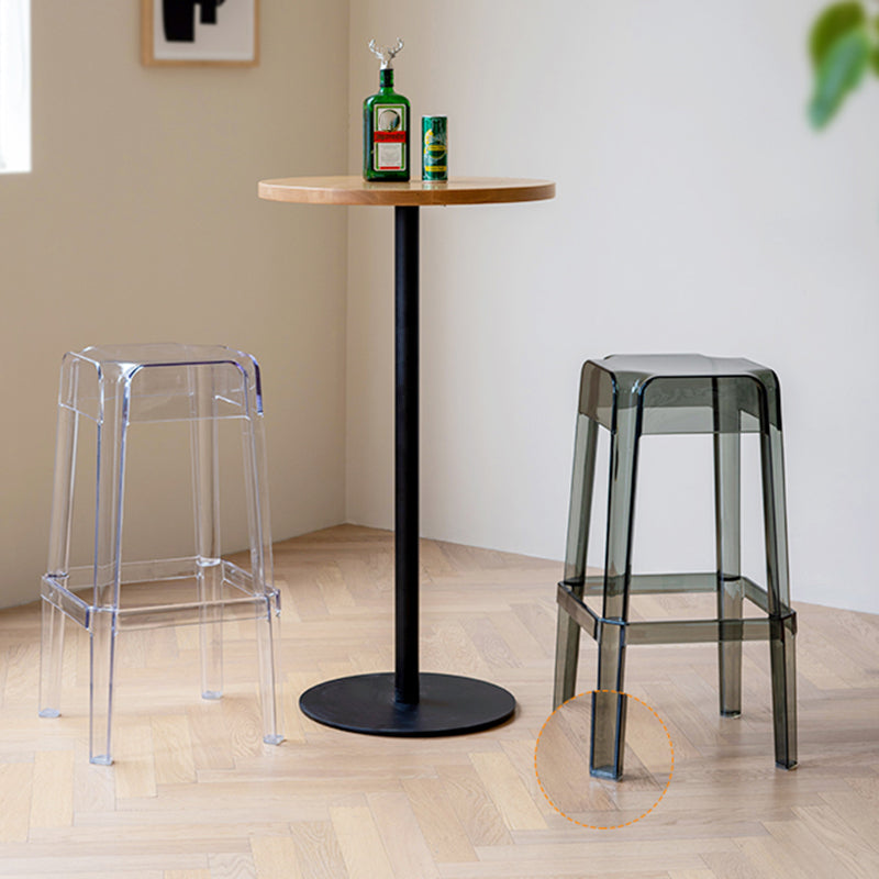 Nordic Style Stackable Barstool Transparent Plastic Bar Stool for Dinning Room