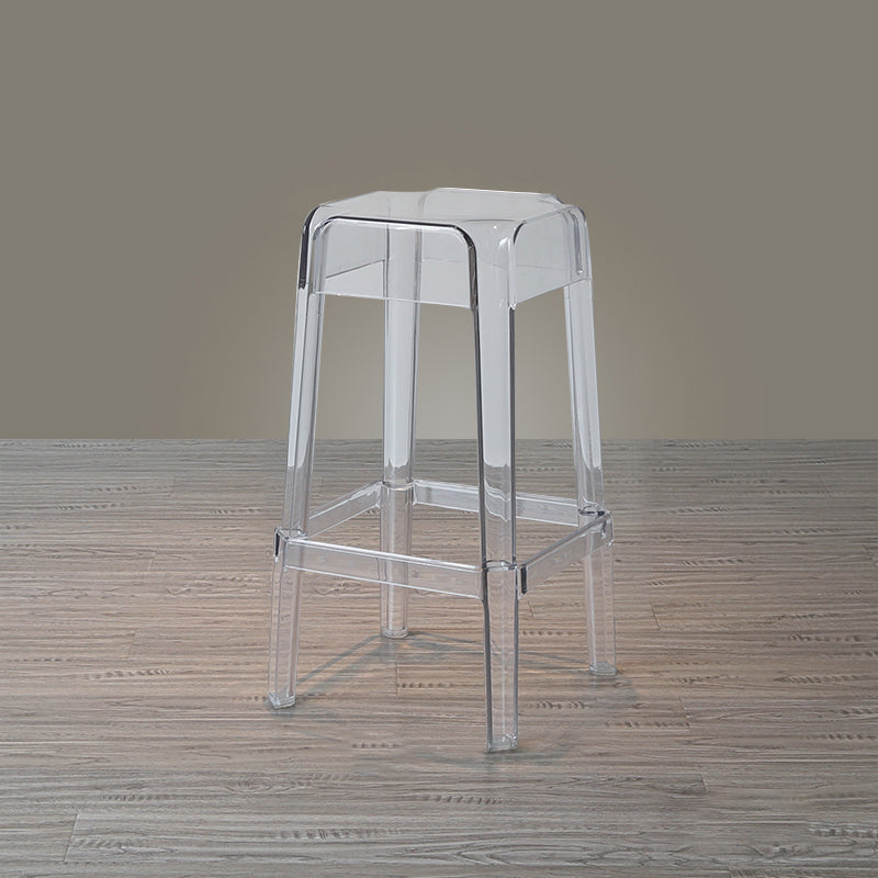 Nordic Style Stackable Barstool Transparent Plastic Bar Stool for Dinning Room