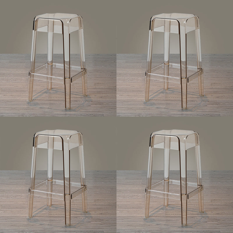 Nordic Style Stackable Barstool Transparent Plastic Bar Stool for Dinning Room