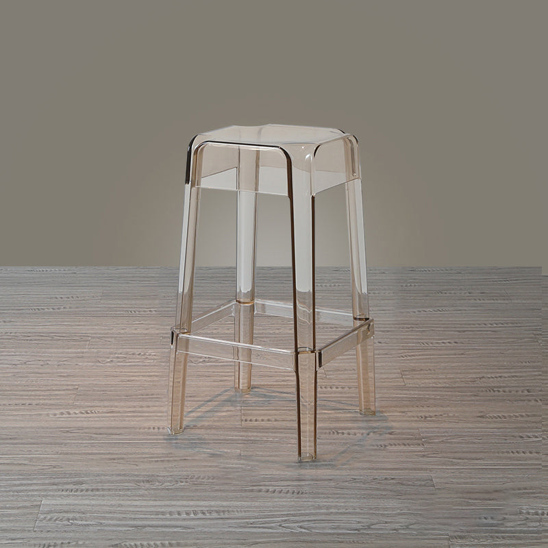 Nordic Style Stackable Barstool Transparent Plastic Bar Stool for Dinning Room