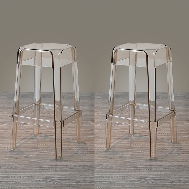 Nordic Style Stackable Barstool Transparent Plastic Bar Stool for Dinning Room