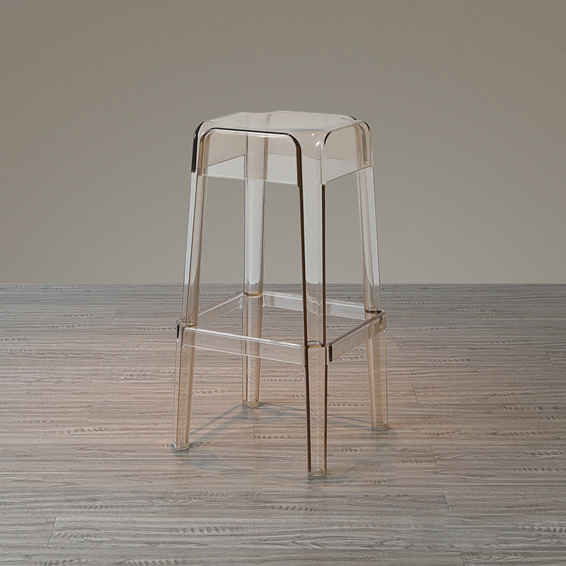 Nordic Style Stackable Barstool Transparent Plastic Bar Stool for Dinning Room