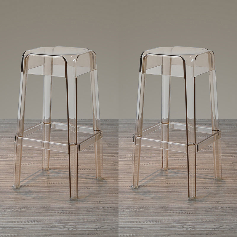 Nordic Style Stackable Barstool Transparent Plastic Bar Stool for Dinning Room