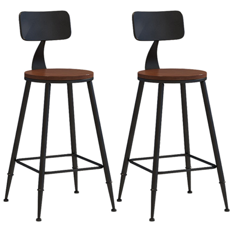 Industrial Style Barstool Indoor Metal 4 Legs Bar Stool for Coffee Shop