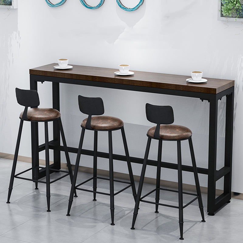 Industrial Style Barstool Indoor Metal 4 Legs Bar Stool for Coffee Shop
