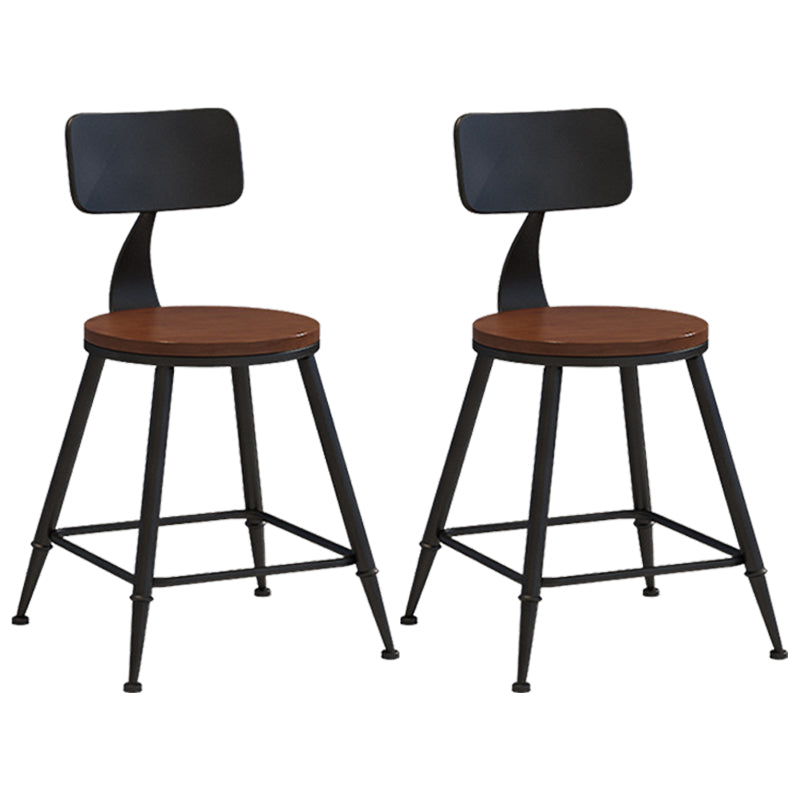 Industrial Style Barstool Indoor Metal 4 Legs Bar Stool for Coffee Shop