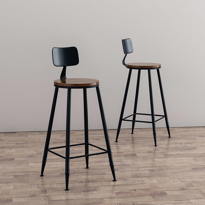 Industrial Style Barstool Indoor Metal 4 Legs Bar Stool for Coffee Shop