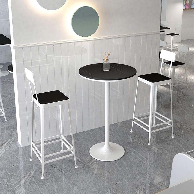 Nordic Style Barstool Indoor Metal 4 Legs Bar Stool for Coffee Shop