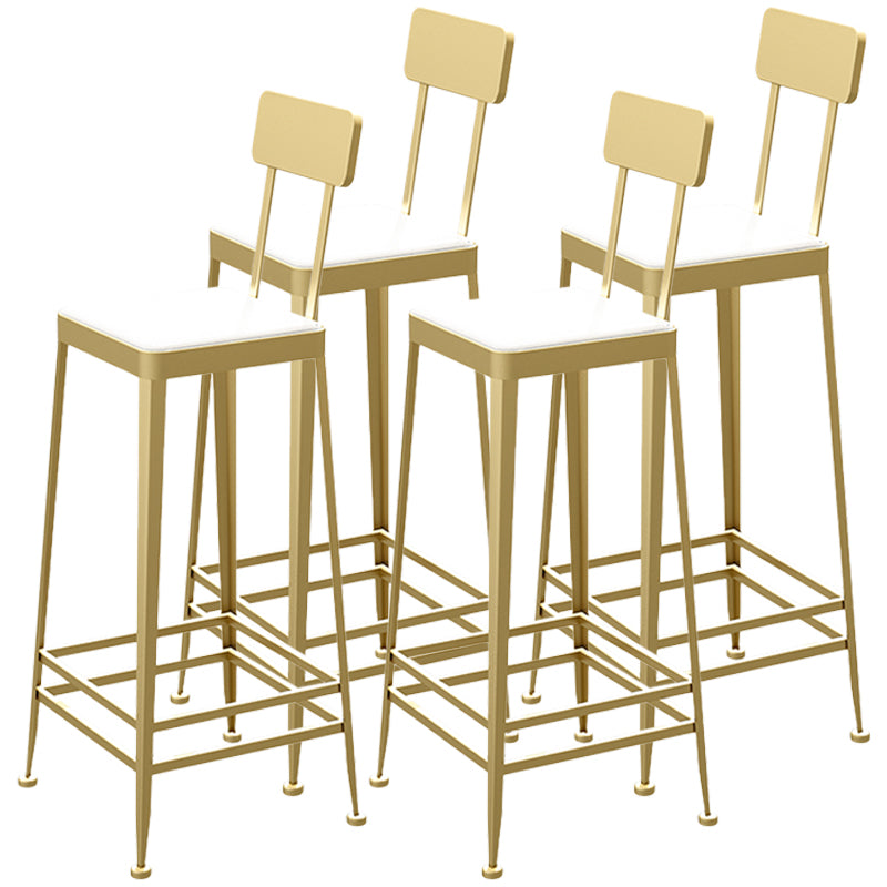 Nordic Style Barstool Indoor Metal 4 Legs Bar Stool for Coffee Shop