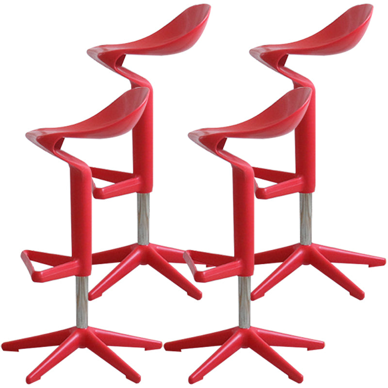 Indoor Modern Plastic Barstool Rotating Lifting Colorful Bar Stool