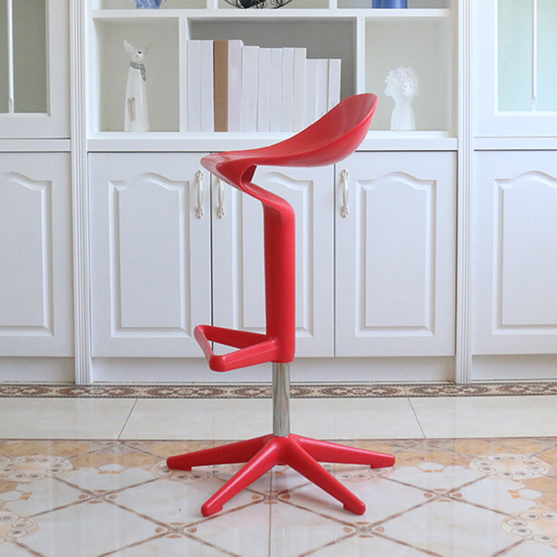 Indoor Modern Plastic Barstool Rotating Lifting Colorful Bar Stool
