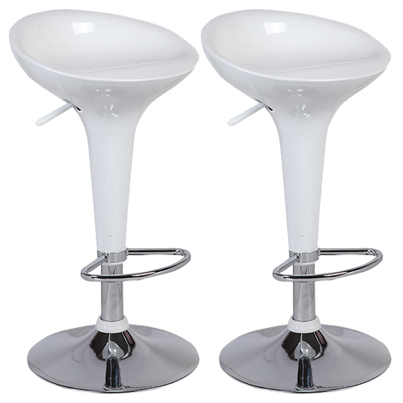 Scandinavian Adjustable Height Counter Stools Metal Bar Stools with Footrest