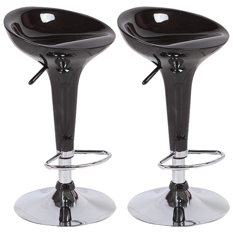 Scandinavian Adjustable Height Counter Stools Metal Bar Stools with Footrest