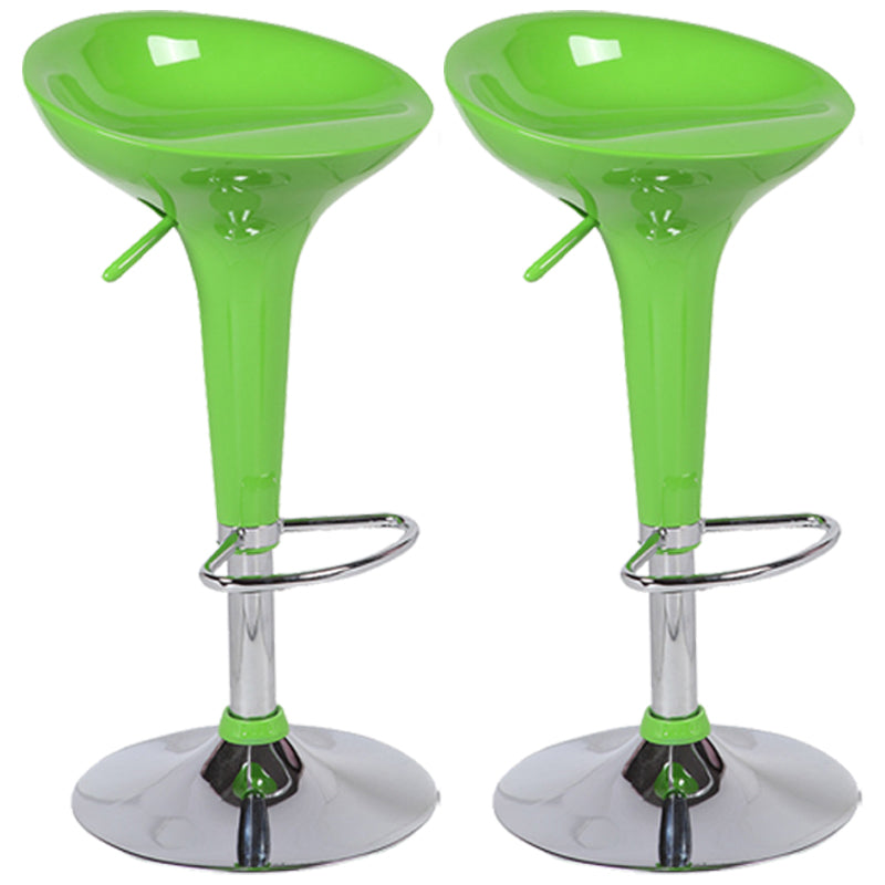 Scandinavian Adjustable Height Counter Stools Metal Bar Stools with Footrest