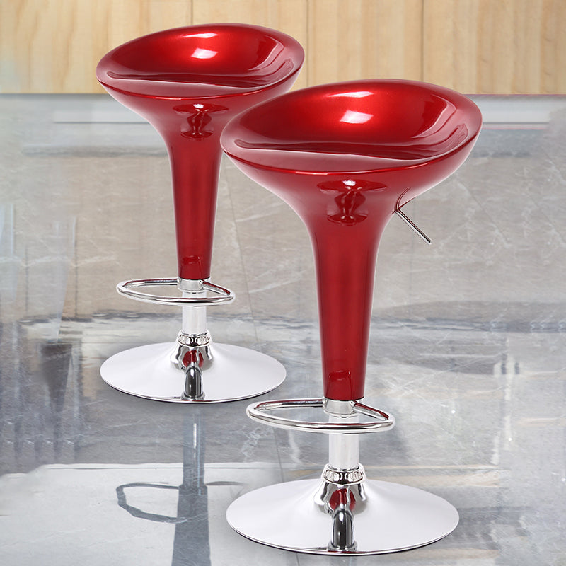 Scandinavian Adjustable Height Counter Stools Metal Bar Stools with Footrest