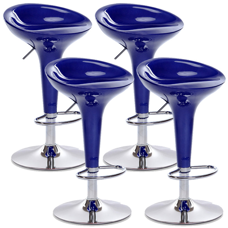 Scandinavian Adjustable Height Counter Stools Metal Bar Stools with Footrest