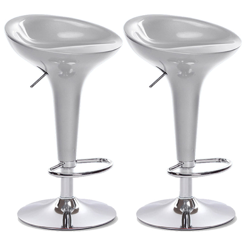 Scandinavian Adjustable Height Counter Stools Metal Bar Stools with Footrest
