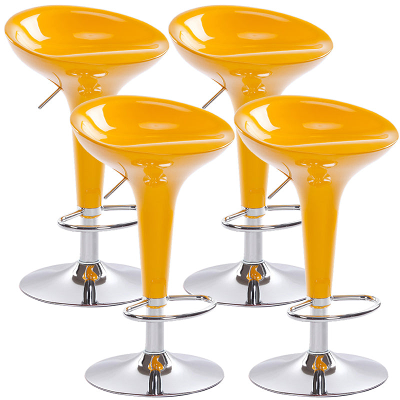 Scandinavian Adjustable Height Counter Stools Metal Bar Stools with Footrest