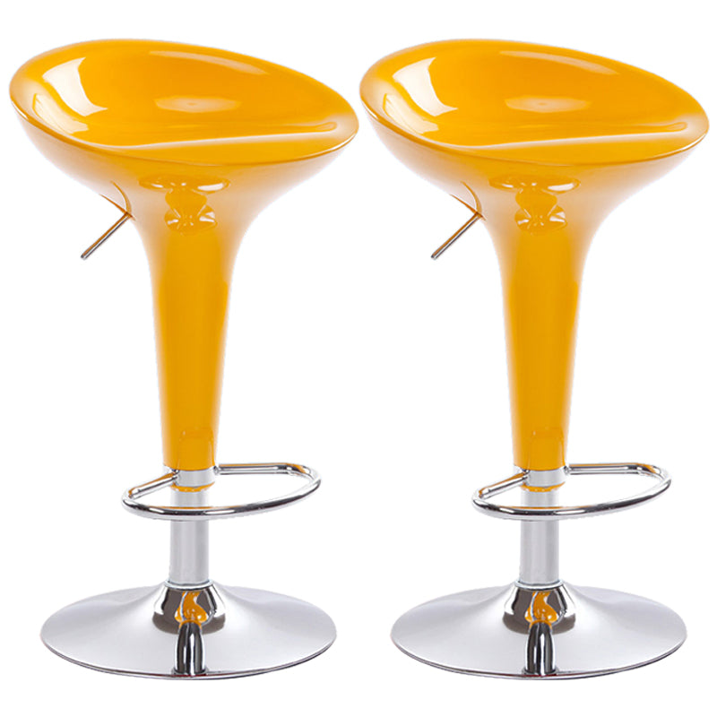 Scandinavian Adjustable Height Counter Stools Metal Bar Stools with Footrest
