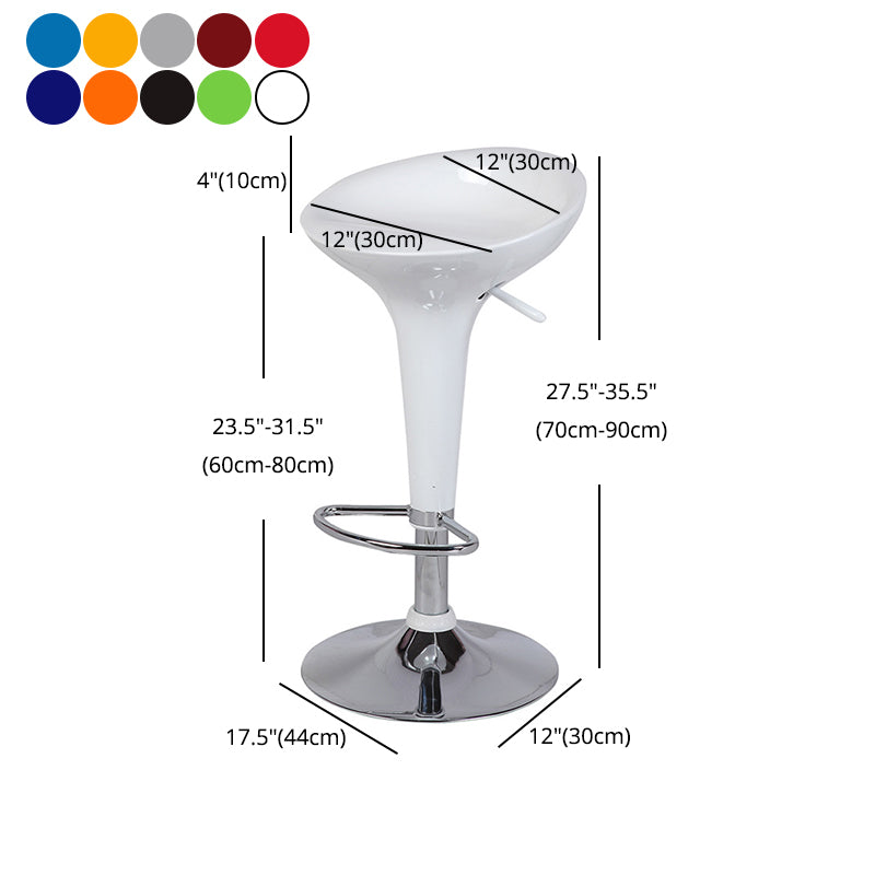Scandinavian Adjustable Height Counter Stools Metal Bar Stools with Footrest