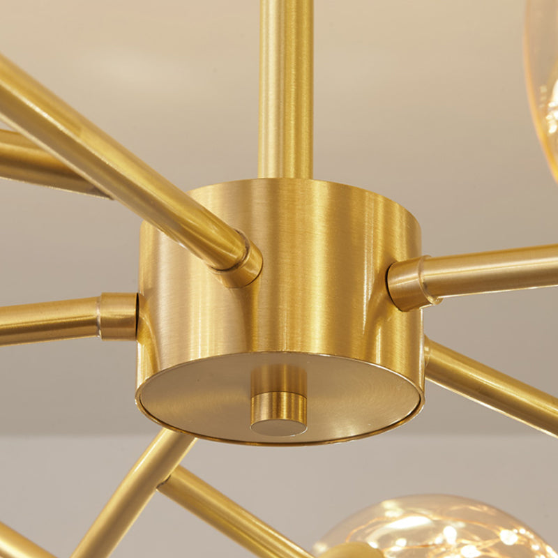 Glass Pendant Light Global Contemporary Gold Hanging Light for Living Room